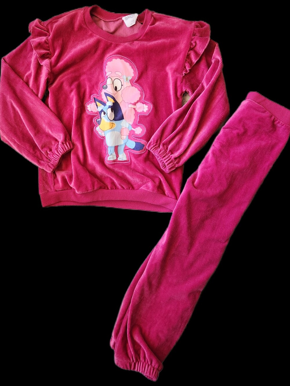 Pink Bluey Lounge Set Corduroy Style Matching Set